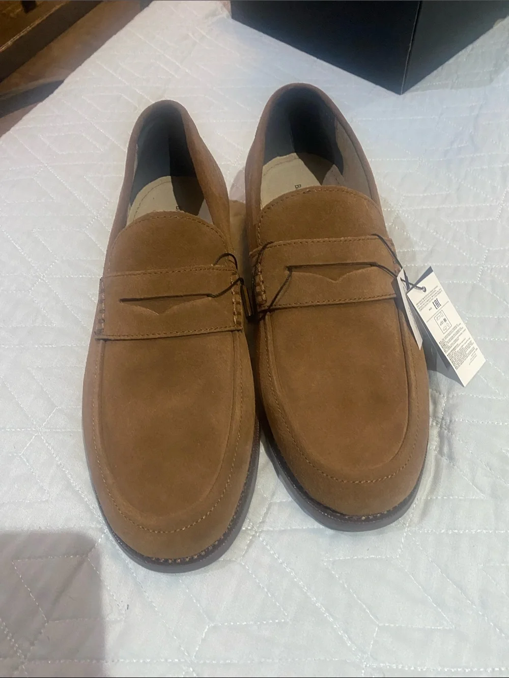 Banana Republic Tan Suede Penny Loafers